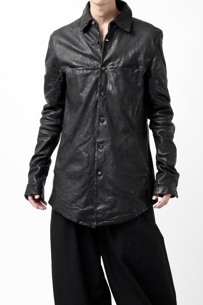 incarnation SHEEP LEATHER BD-SHIRT JACKET #2 / OBJECT DYED