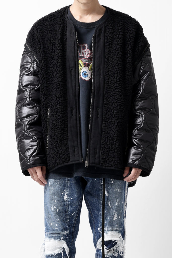 FACETASM ZIPPER SHERPA QUILTED LINER JACKET