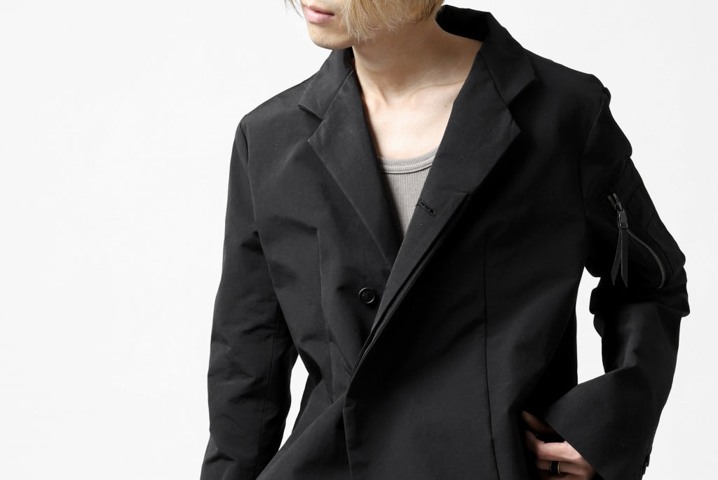 LEMURIA CLASSIC BOMBER COAT / SALT SHRINKAGE GRUNGE CLOTH