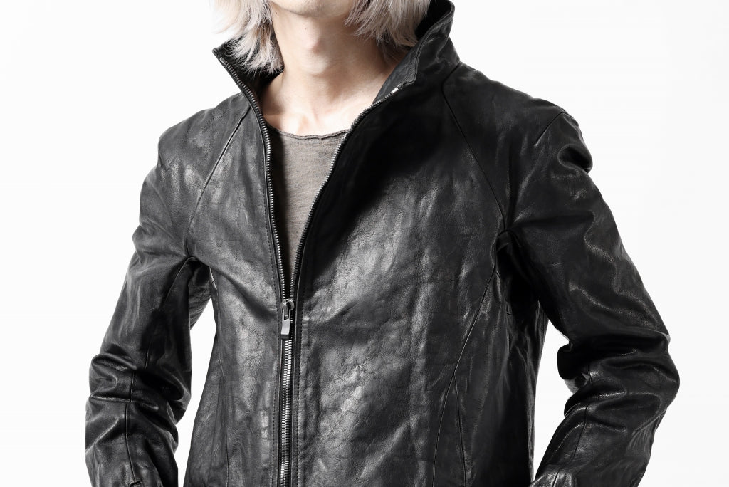 incarnation BUFFALO LEATHER DIAGONAL-ZIP DART SHOULDER BLOUSON JB-1 / OBJECT DYED 