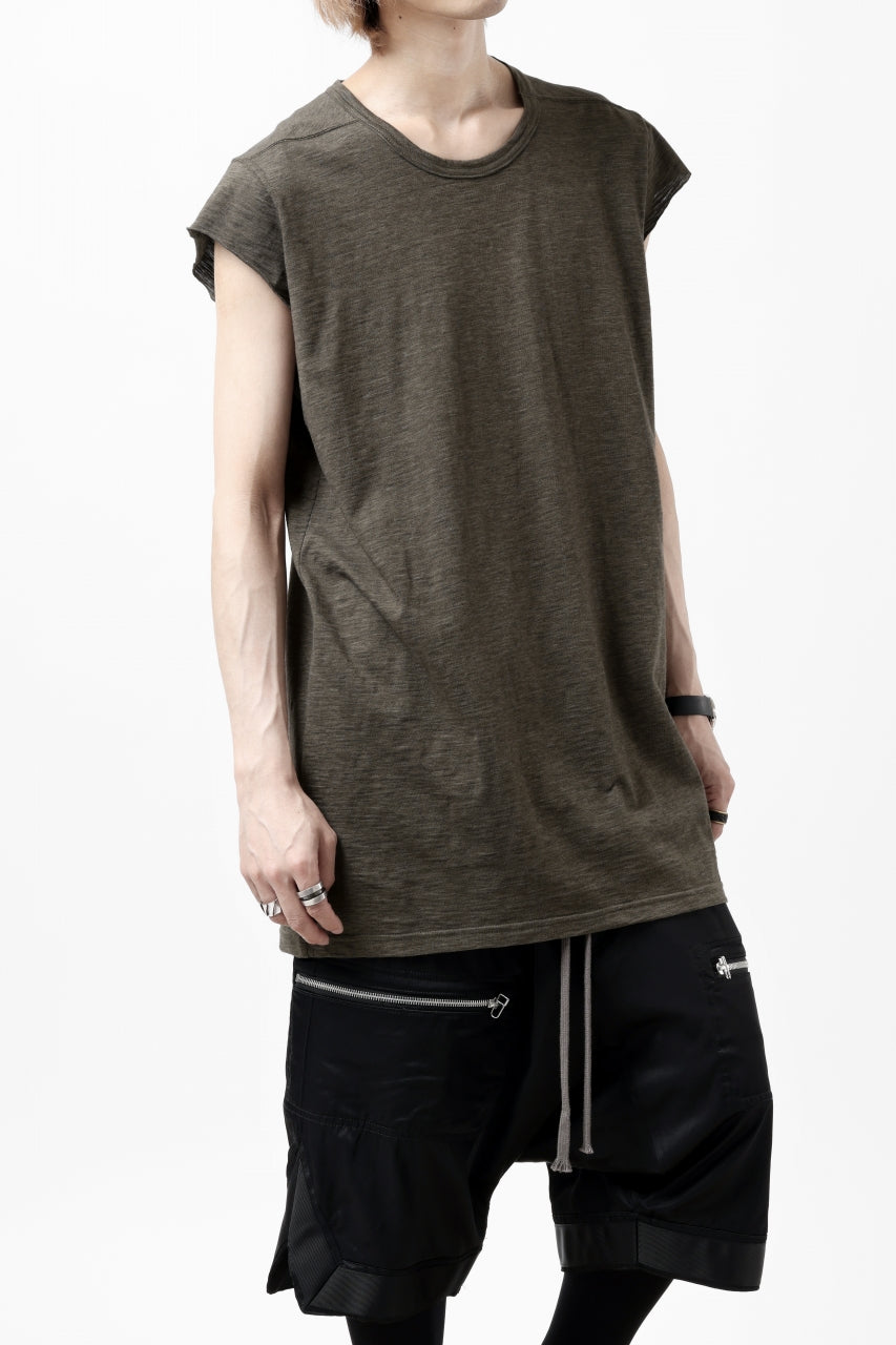 A.F ARTEFACT FRENCH SLEEVE TANK TOP / SLAB JERSEY