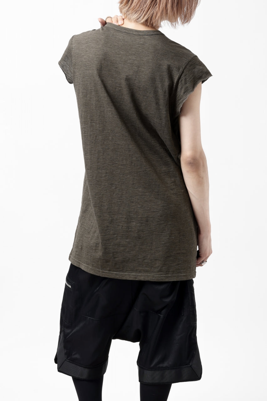 A.F ARTEFACT FRENCH SLEEVE TANK TOP / SLAB JERSEY
