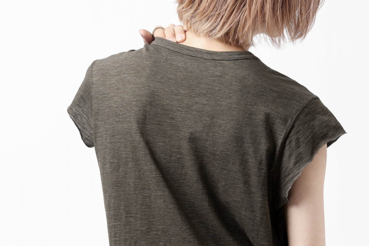 A.F ARTEFACT FRENCH SLEEVE TANK TOP / SLAB JERSEY