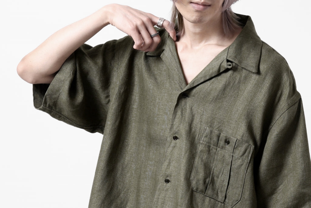 COLINA SAFARI SHIRT / SAFILIN LINEN HERRINGBONE