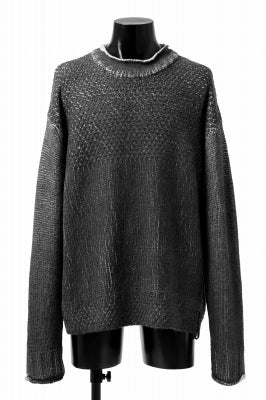 ISAMU KATAYAMA BACKLASH LOOSEY KNIT PULLOVER / PIGMENT PRINTED