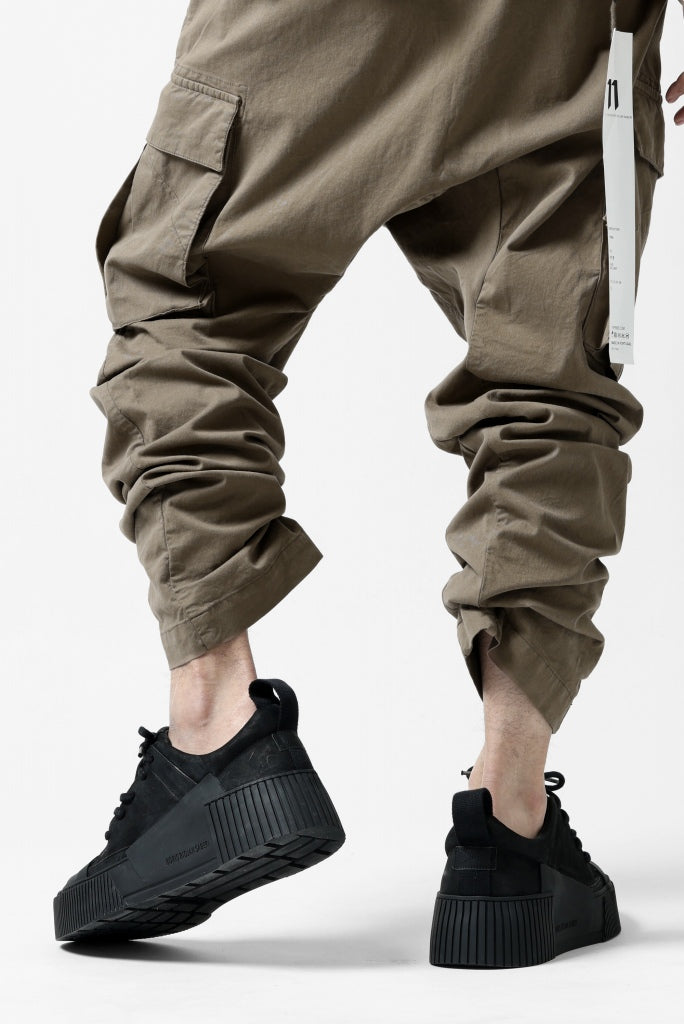 11 BY BORIS BIDJAN SABERI CARGO POCKET PANTS / OBJECT DYED "P21B-F-1482"