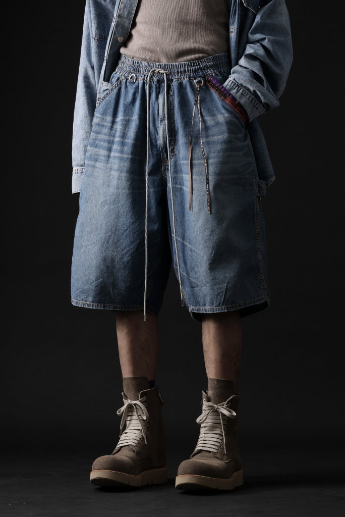 mastermind JAPAN LIGHT OZ SELVEDGE DENIM WORK SHORTS