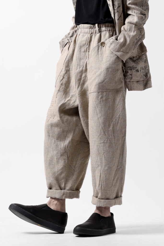 YUTA MATSUOKA wide tapered pants / safiran linen