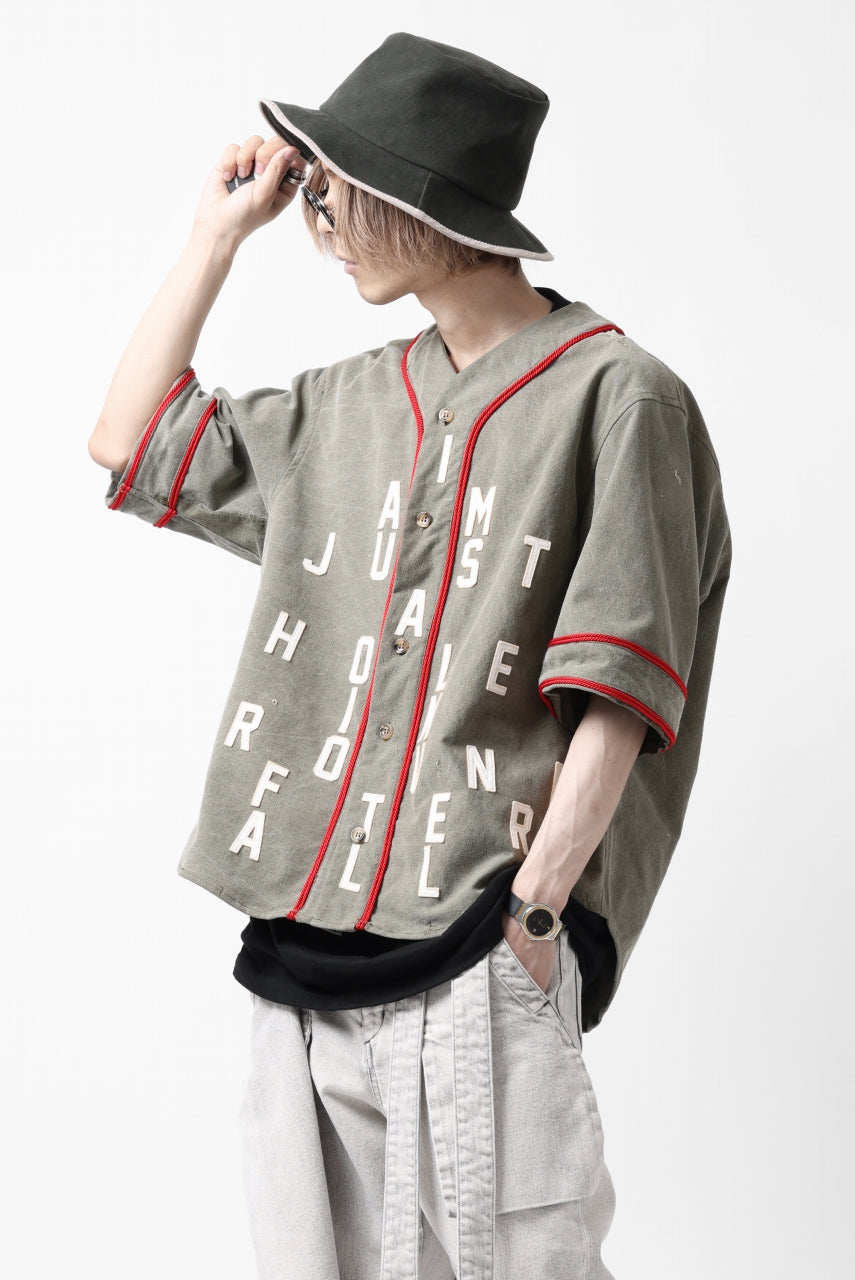 [ Shirt ] READYMADE MILITARY BASEBALL SHIRT Price / ￥132,000 - (in tax) Size / 1 (*Wearing;1) Color / Kahki Green Material / Cotton (US Army Vintage Tent-Cloth)