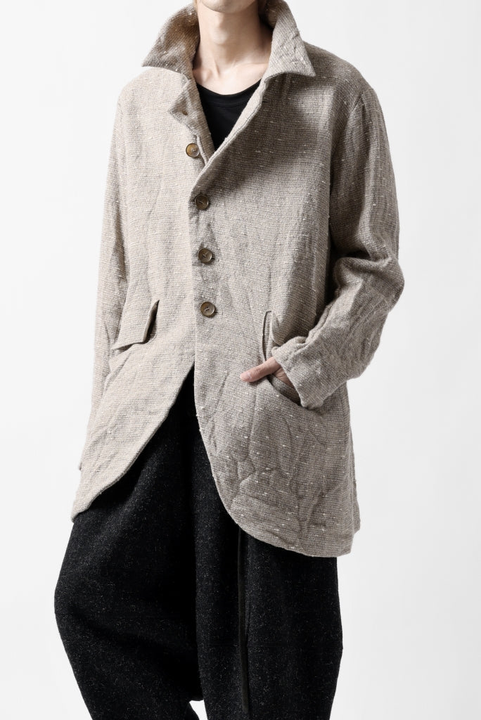 YUTA MATSUOKA semi-double jacket / knot yarn wool linen