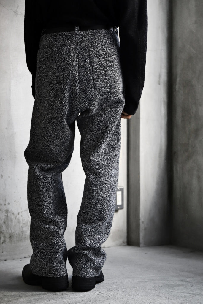 ierib loose fitted trousers / italian nep tweed wool