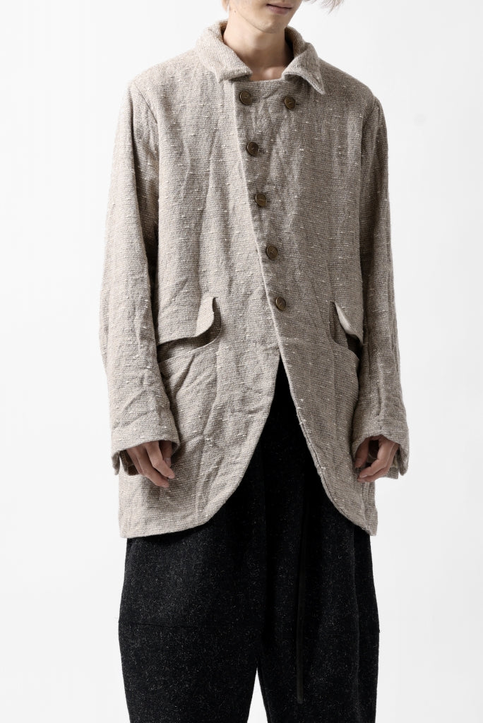 YUTA MATSUOKA semi-double jacket / knot yarn wool linen