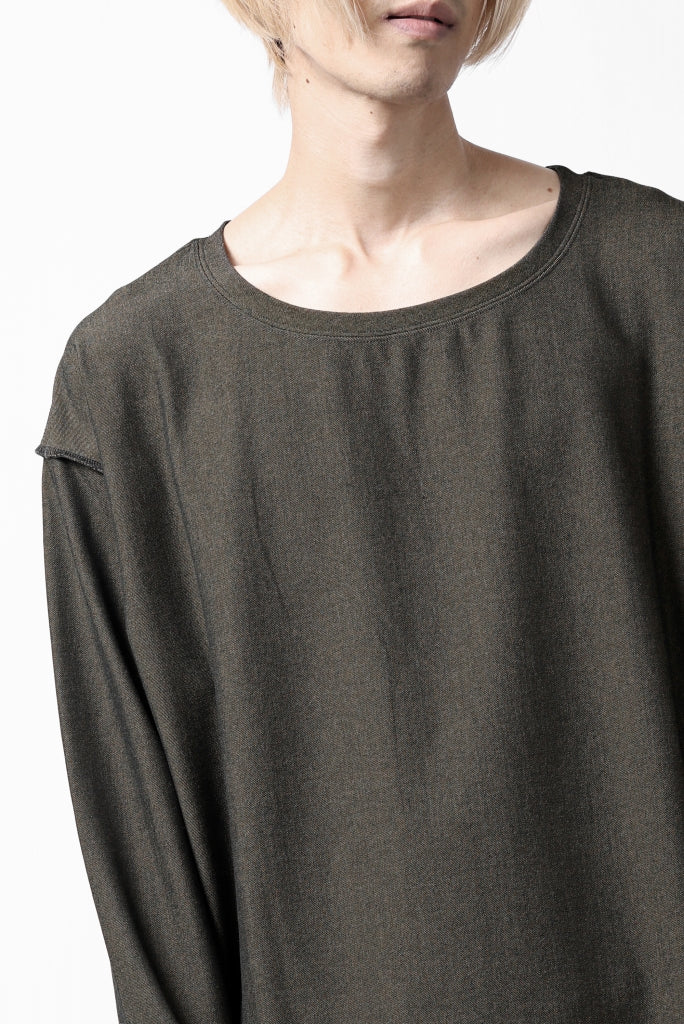 ISAMU KATAYAMA BACKLASH ROUND HEM L/S TOPS / STRETCH HEAT STORAGE FLEECE