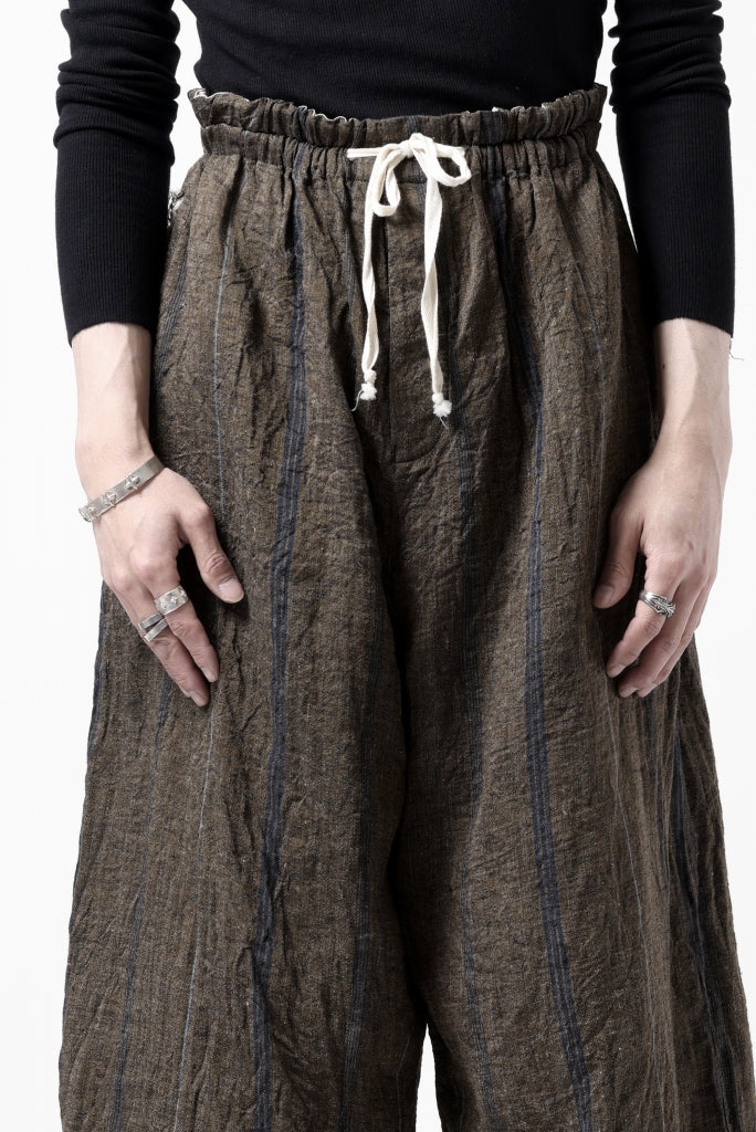 YUTA MATSUOKA buggy trousers / natural wrinkles linen