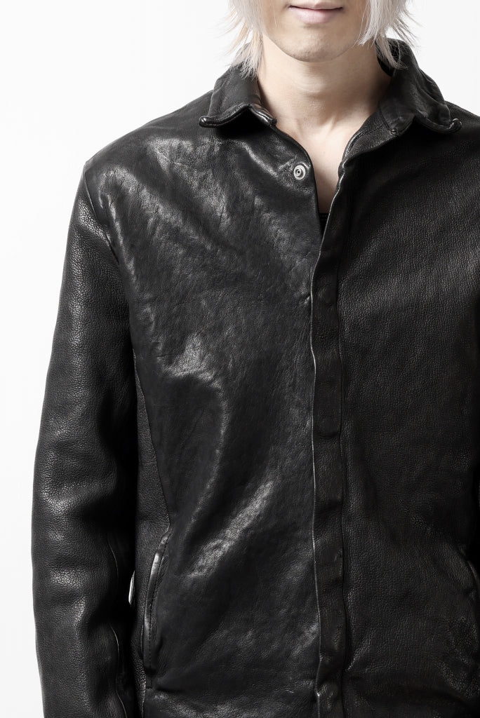 ISAMU KATAYAMA BACKLASH MARYAM LEATHER SHIRT JACKET / GARMENT DYED - ITALY DEER SKIN