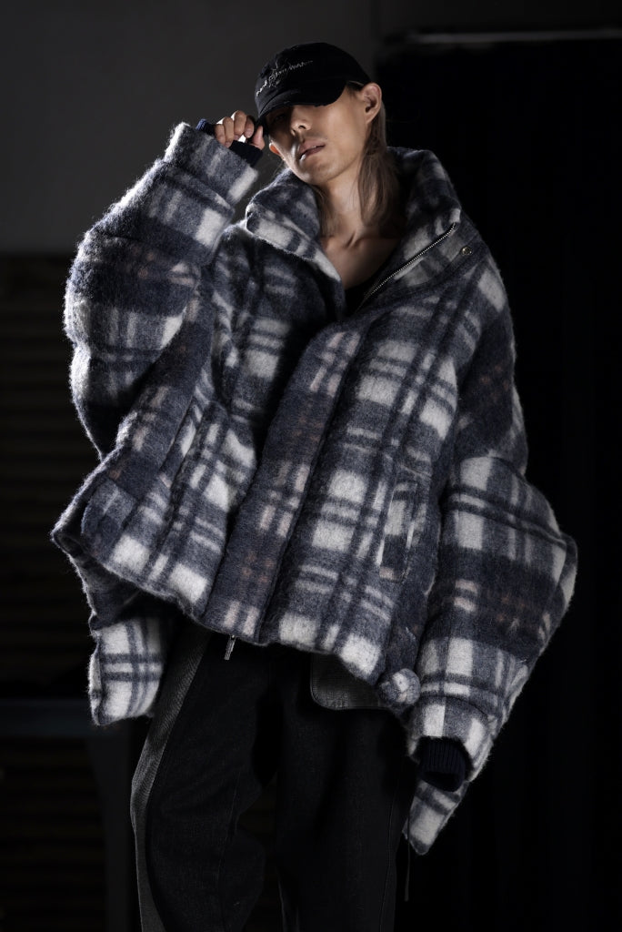 Feng Chen Wang UPSIDE DOWN JACKET IN CHECK PATTERN
