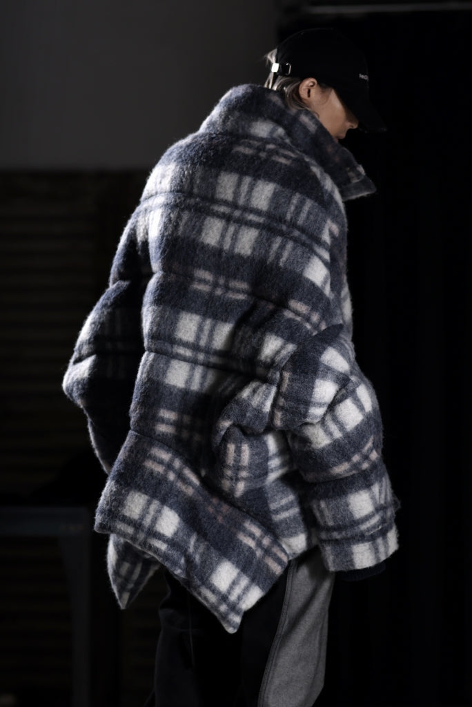 Feng Chen Wang UPSIDE DOWN JACKET IN CHECK PATTERN