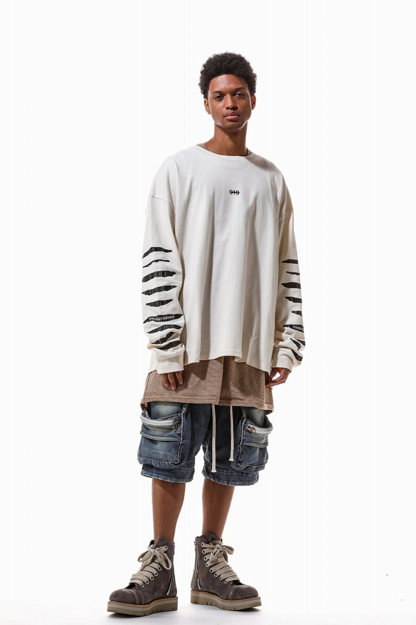 A.F ARTEFACT HEAVY WEIGHT C/JERSEY LS TOPS / PRINT TYPE-B