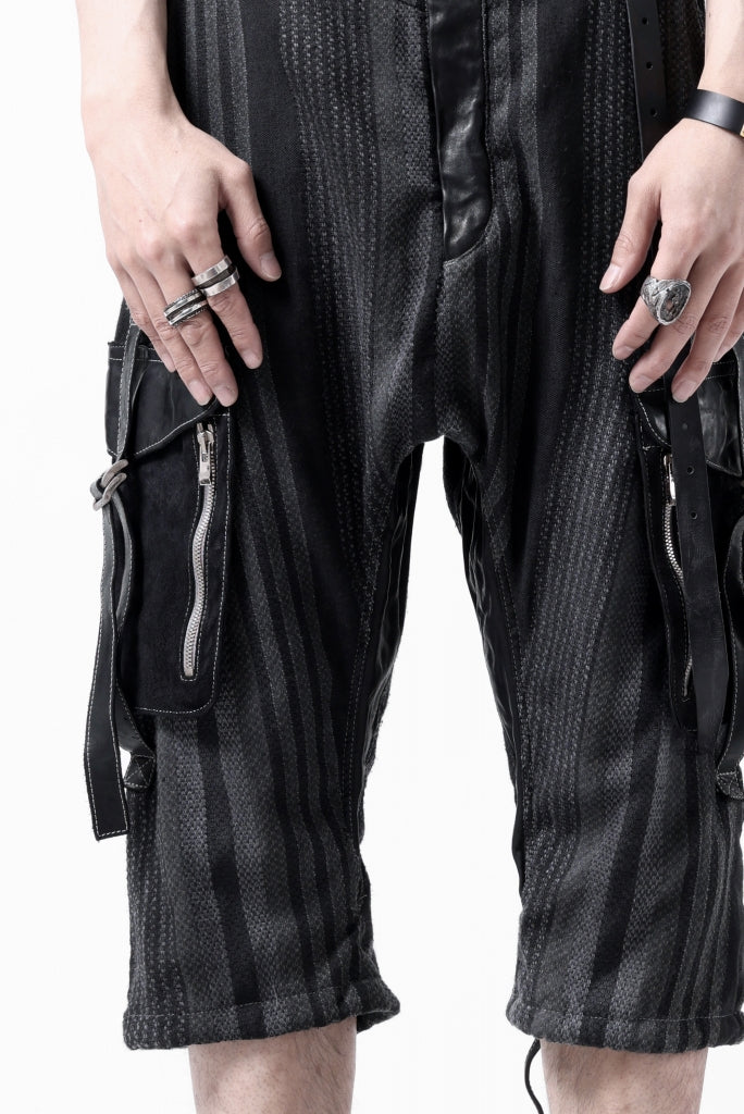 incarnation ARMY CARGO POCKET CROPPED PANT MP-1C / STRIPE + HORSE LEATHER