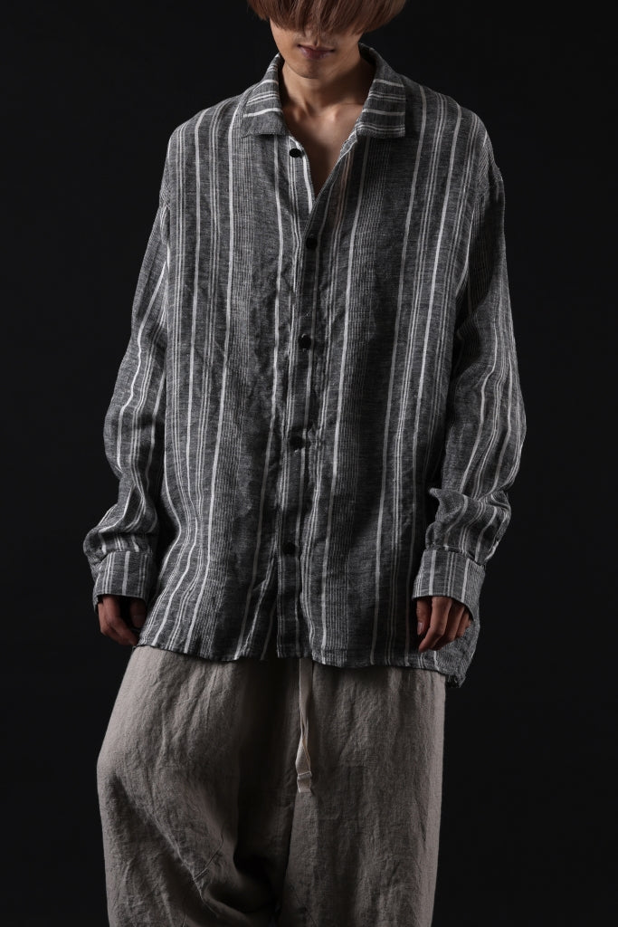 _vital exclusive oversized shirt / random stripe linen