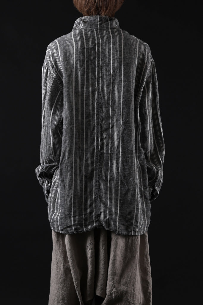 _vital exclusive oversized shirt / random stripe linen