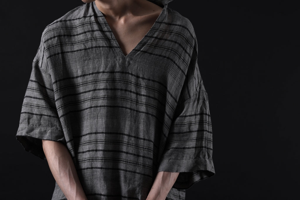 _vital half collar tunica tops / random border linen