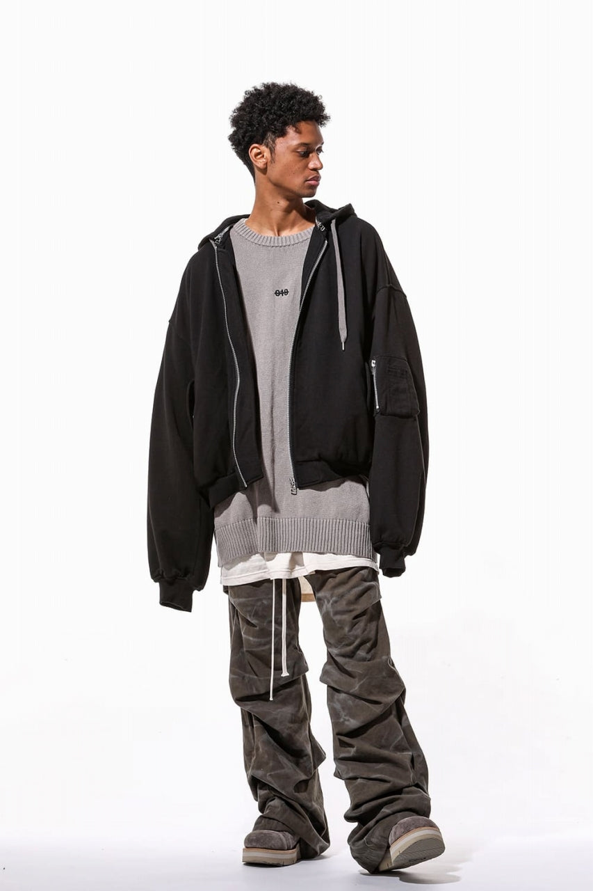 A.F ARTEFACT REVERSIBLE MA-1 HOODIE BLOUSON / COTTON-TERRY