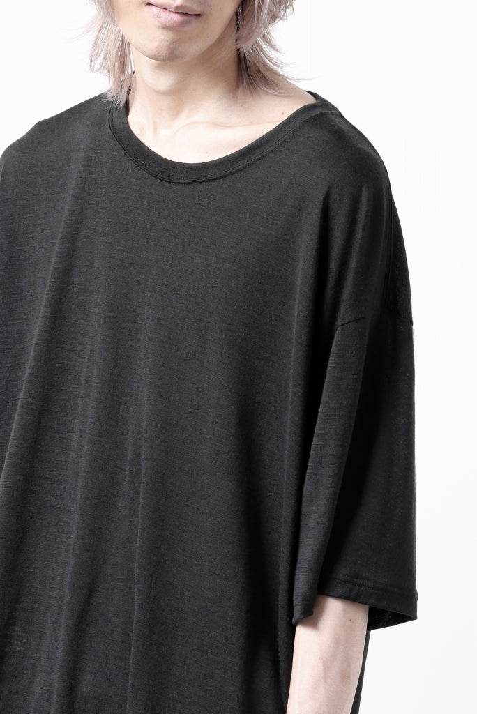 CAPERTICA OVERSIZED S/S TEE / SUPER 120s WASHABLE WOOL JERSEY