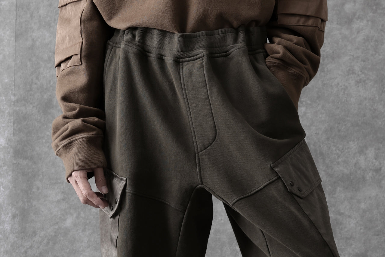 Ten c MULTI POCKET SNAP SWEAT PANTS / GARMENT DYED