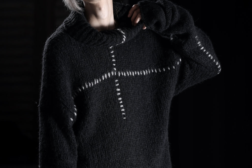 thom/krom HIGH COLLAR KNIT PULLOVER / ALPACA WOOL