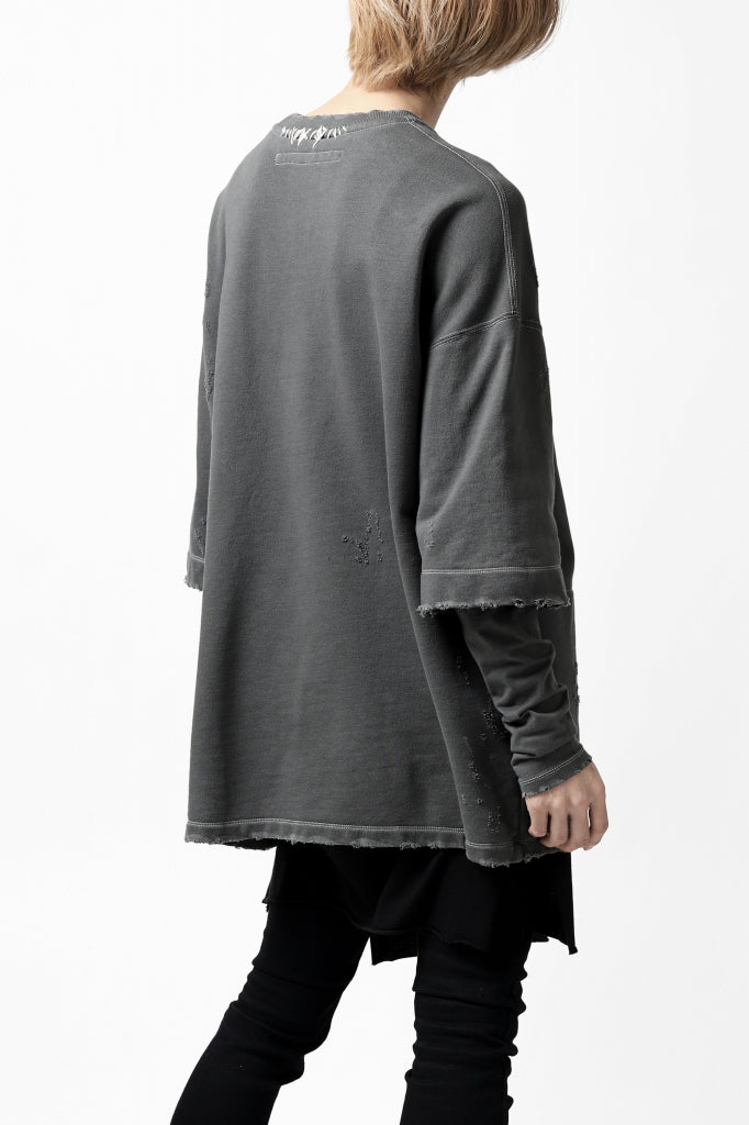 A.F ARTEFACT "FRAYED" DAMAGE LAYERED SWEATER TOPS