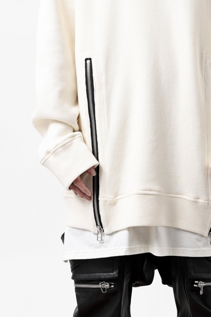 A.F ARTEFACT LAYERED ZIP PULLOVER / COTTON KNIT+JERSEY