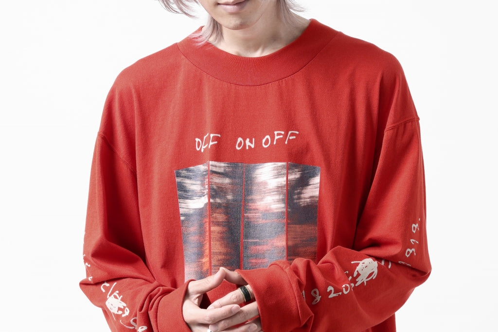 A.F ARTEFACT THICK-COLLAR BASIC L/S T-SHIRT / TYPE A PRINT