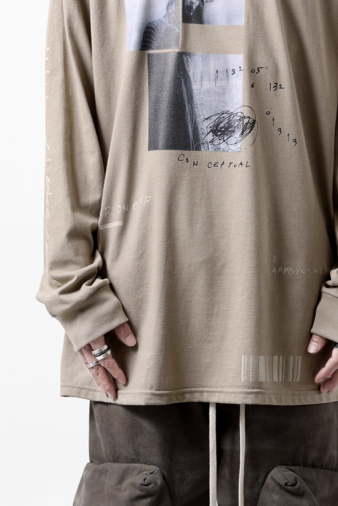 A.F ARTEFACT THICK-COLLAR BASIC L/S T-SHIRT / TYPE B PRINT 