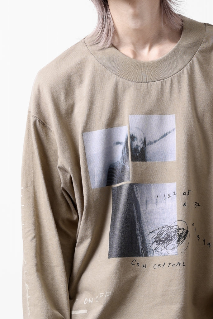 A.F ARTEFACT THICK-COLLAR BASIC L/S T-SHIRT / TYPE B PRINT 