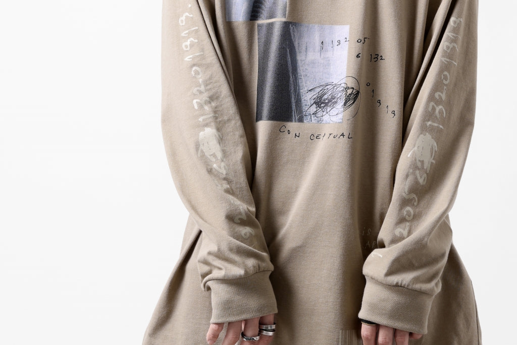 A.F ARTEFACT THICK-COLLAR BASIC L/S T-SHIRT / TYPE B PRINT 