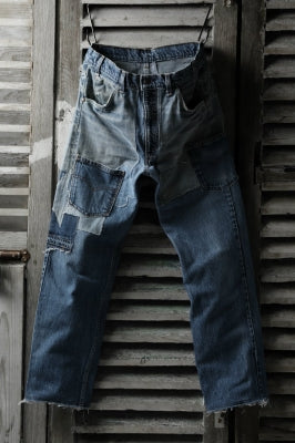 CHANGES VINTAGE REMAKE DENIM STRAIGHT PANTS / RARE DENIM_