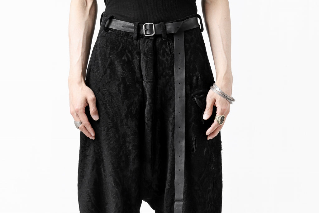 RUNDHOLZ DIP DROP CROTCH CROPPED PANTS / CRUSH JACQUARD