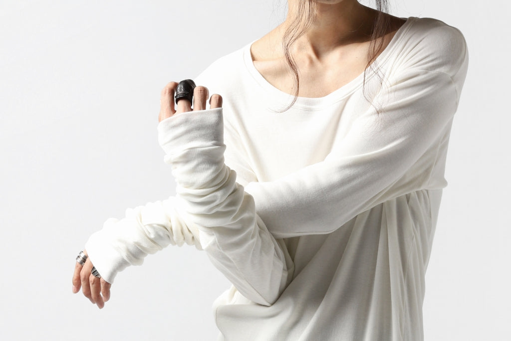 A.F ARTEFACT DOUBLE LAYERED LONG TOPS / SOFT GAUZE LJ