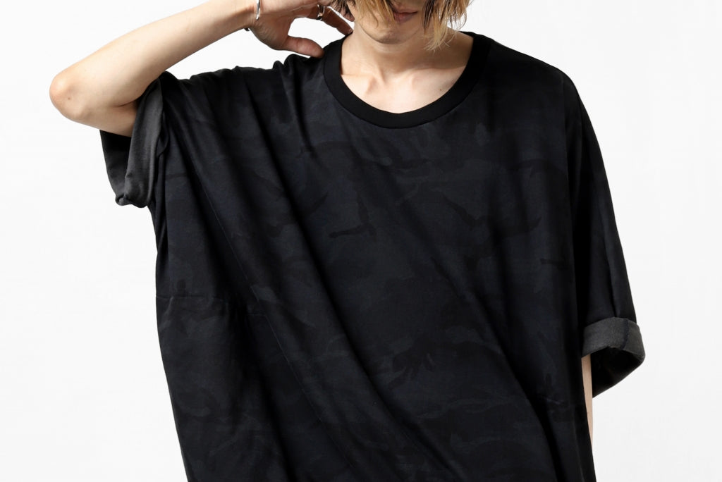 A.F ARTEFACT x LOOM exclusive "dolman" DYEING LOOSEY TOPS / CAMO-FLA JERSEY (KHAKI BLACK)