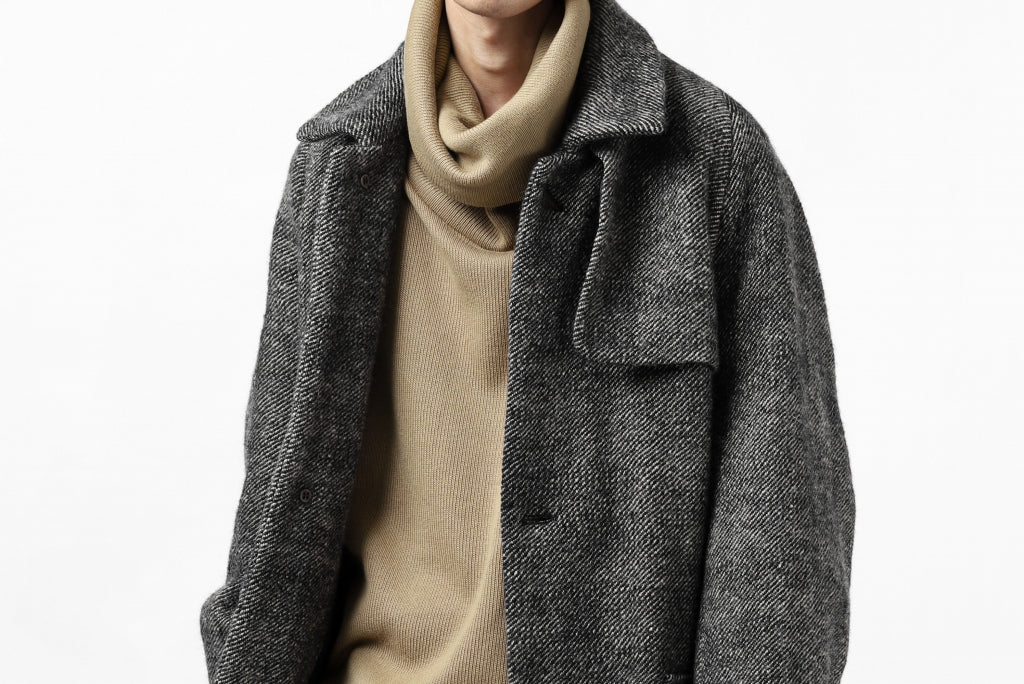 A.F ARTEFACT "möbius" IRREGULAR HEM KNIT PULLOVER HIGHNECK