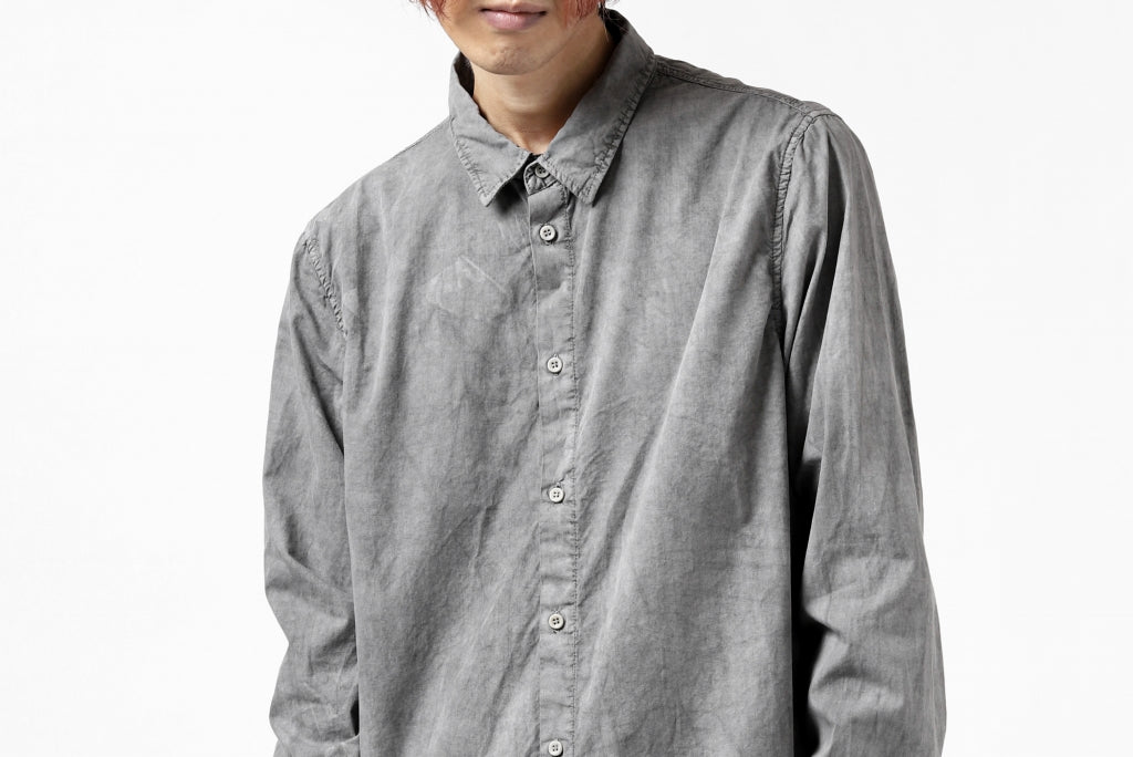 daub PLAIN COLLAR SHIRT / COLD DYED ORGANIC COTTON