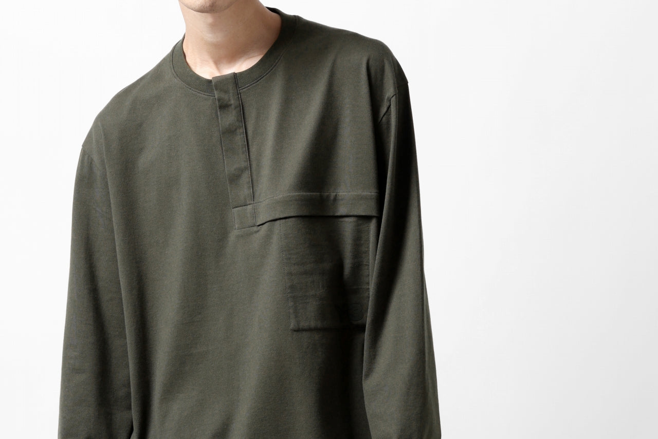 Y-3 Yohji Yamamoto HENLEY NECK LS TOPS / BCI JERSEY