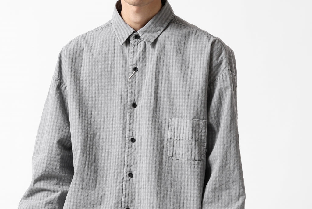 COLINA BIG MINIMAL SHIRT / ORGANIC COTTON SHADOW CHECK