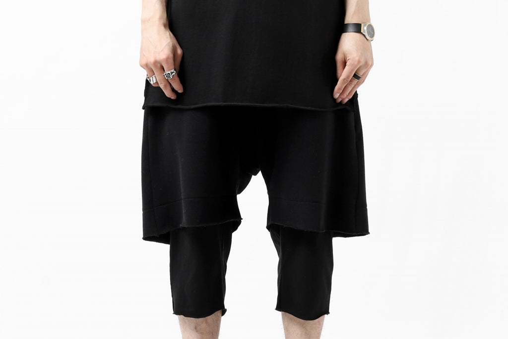 FIRST AID TO THE INJURED LAYERED SHORT PANTS / FRENCH TERRY + JERSEY