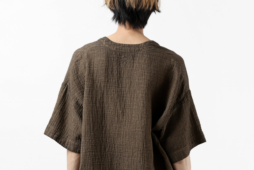_vital exclusive minimal tunica tops / persimmon dyed linen 