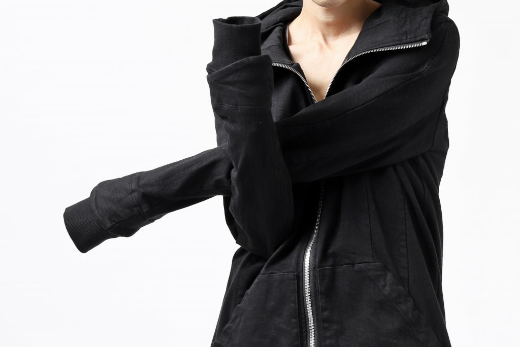 A.F ARTEFACT "FIRMLY" LONG HOODIE JACKET / DENIM + SWEAT