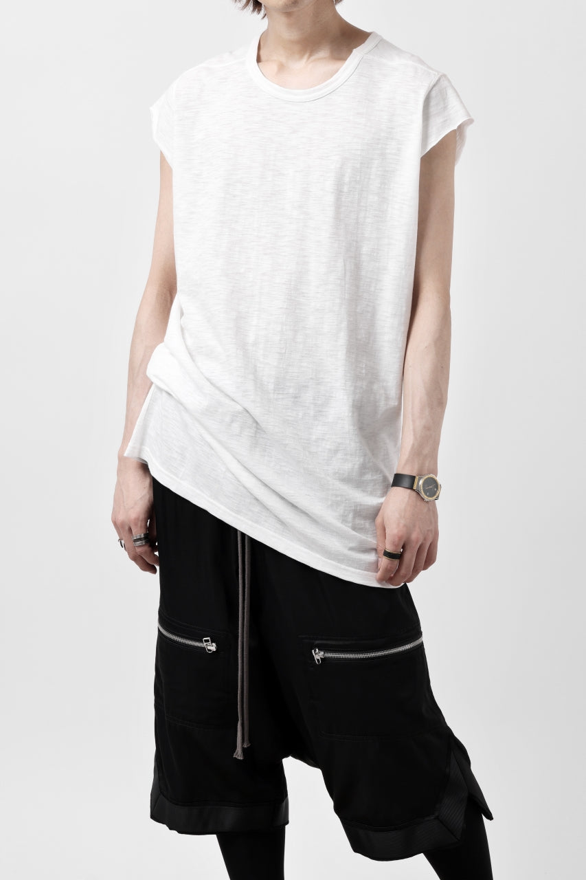 A.F ARTEFACT FRENCH SLEEVE TANK TOP / SLAB JERSEY