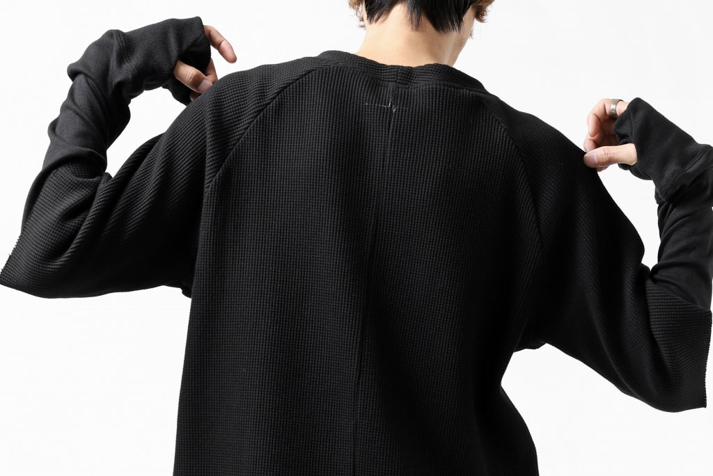FIRST AID TO THE INJURED SJENSE LAYERED SLEEVE TOPS / WAFFEL + RIB JERSEY