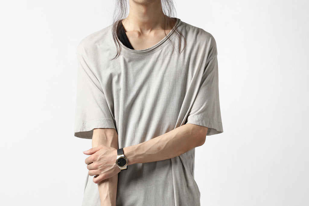 RUNDHOLZ DIP DISTORTED NECK T-SHIRT / DYED L.JERSEY